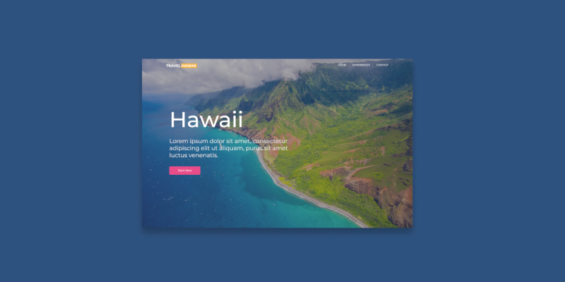Sitio básico web de 4 secciones con HTML y CSS – Travel Hawaii