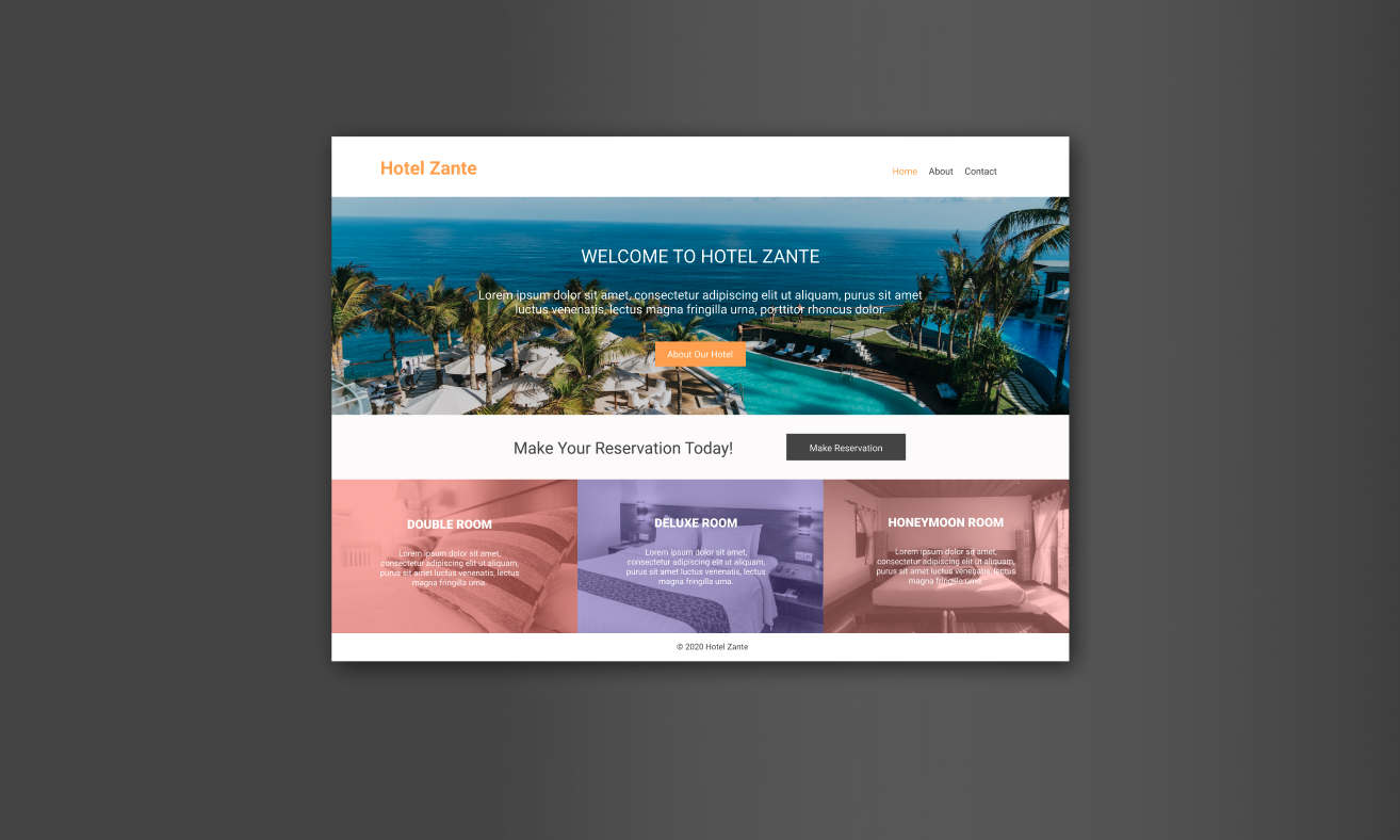 Sitio web básico creado con HTML y CSS – Hotel Zante