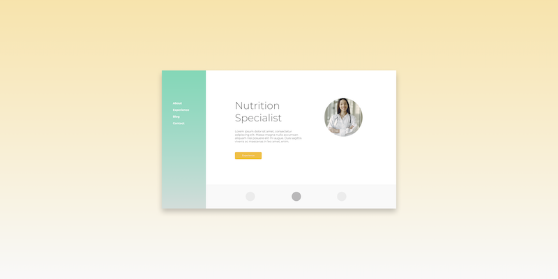 Sitio web sencillo de nutrición (Flex, SASS)