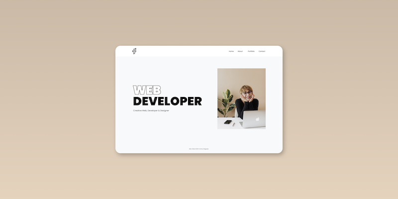 Portafolio de 4 secciones | HTML & CSS (Flex)