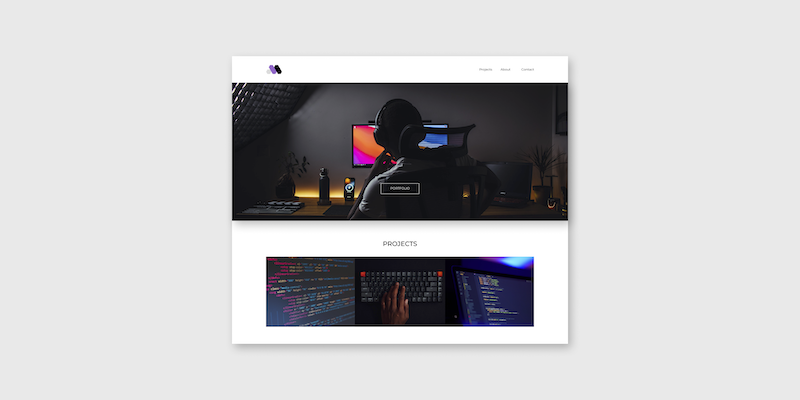 Portafolio sencillo con HTML y CSS