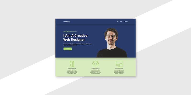 Portafolio con Flexbox para su Menú y secciones