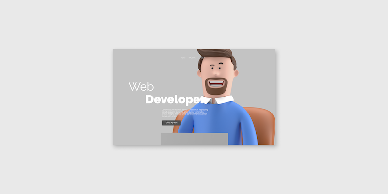 Portafolio de 3 secciones con HTML y CSS (Flex)