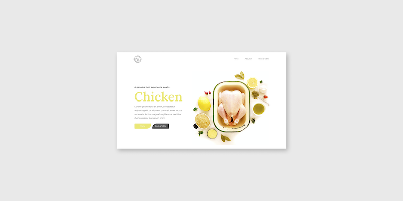 Sitio One Page Construído con SASS  – Chicken