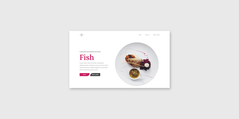 Sitio One Page Construído con SASS  – Fish