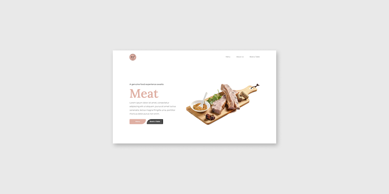 Sitio One Page Construído con SASS  – Meat