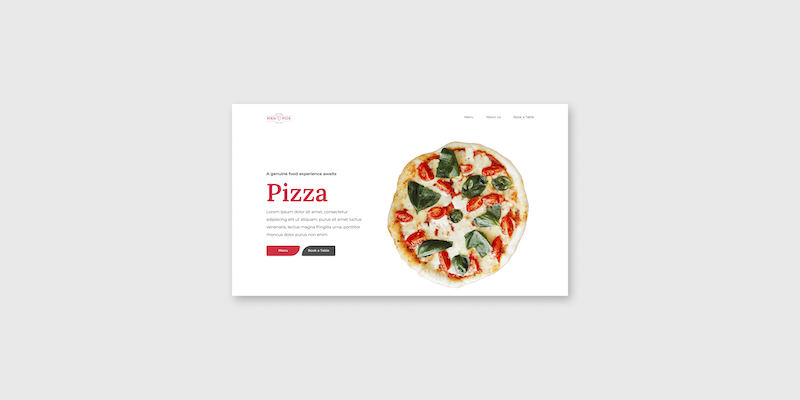 Sitio One Page Construído con SASS  – Pizza