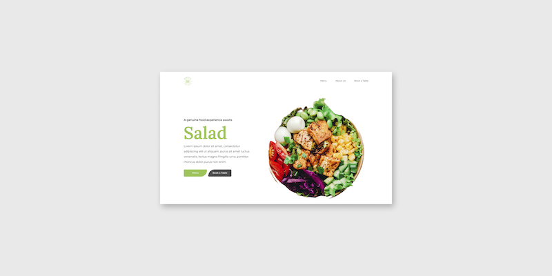Sitio One Page Construído con SASS  – Salad