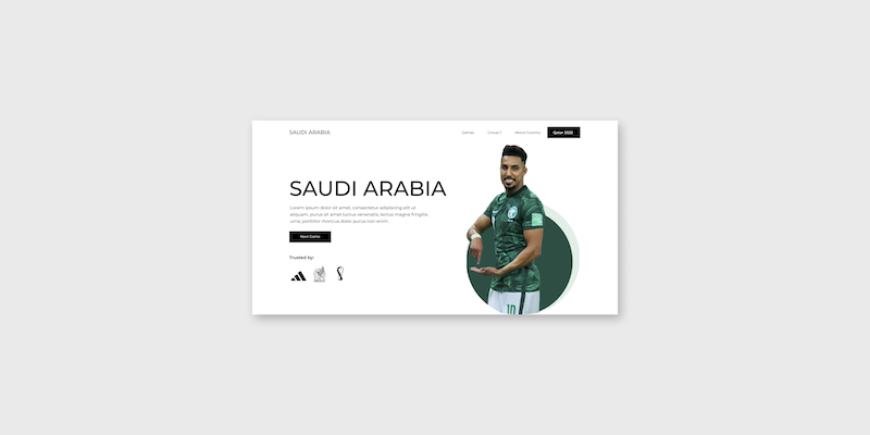 Práctica de HTML y CSS (SASS) con el Mundial – Saudi Arabia