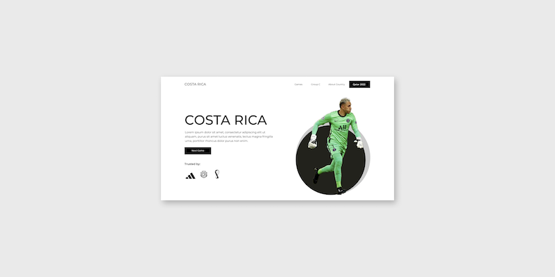 Práctica de HTML y CSS (SASS) con el Mundial – Costa Rica