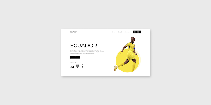Práctica de HTML y CSS (SASS) con el Mundial – Ecuador