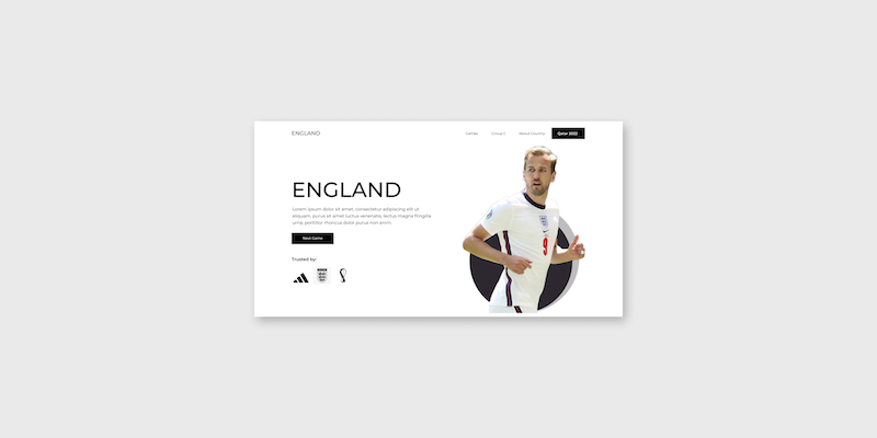 Práctica de HTML y CSS (SASS) con el Mundial – England