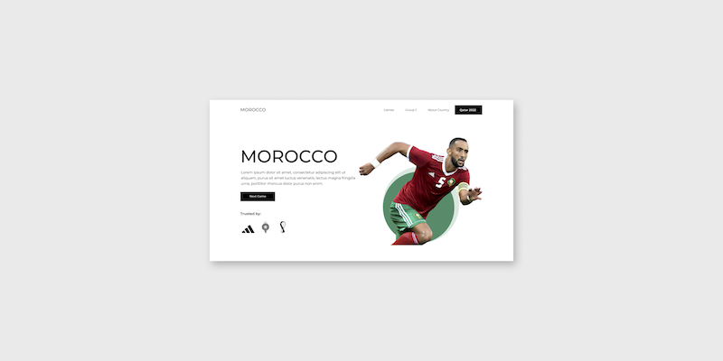 Práctica de HTML y CSS (SASS) con el Mundial – Morocco