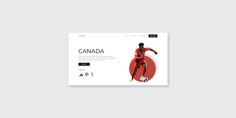 Práctica de HTML y CSS (SASS) con el Mundial – Canada