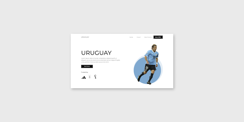 Práctica de HTML y CSS (SASS) con el Mundial – Uruguay