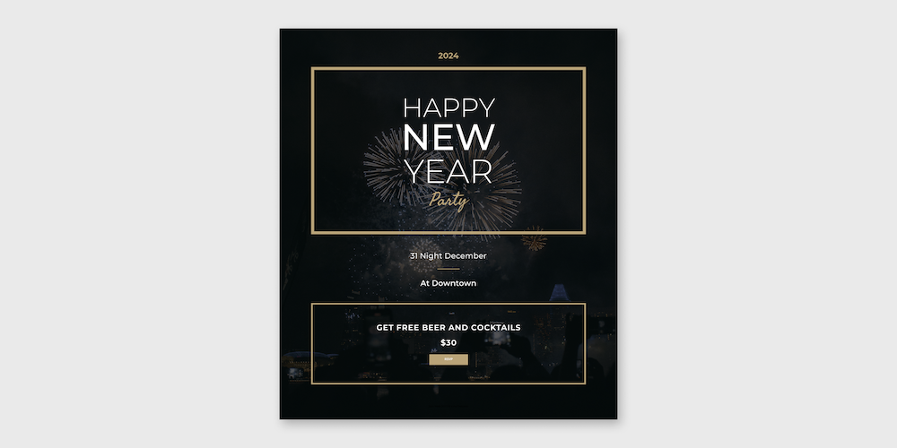 Celebra El Nuevo Año 2024 Con Esta Landing Page con Bootstrap 5